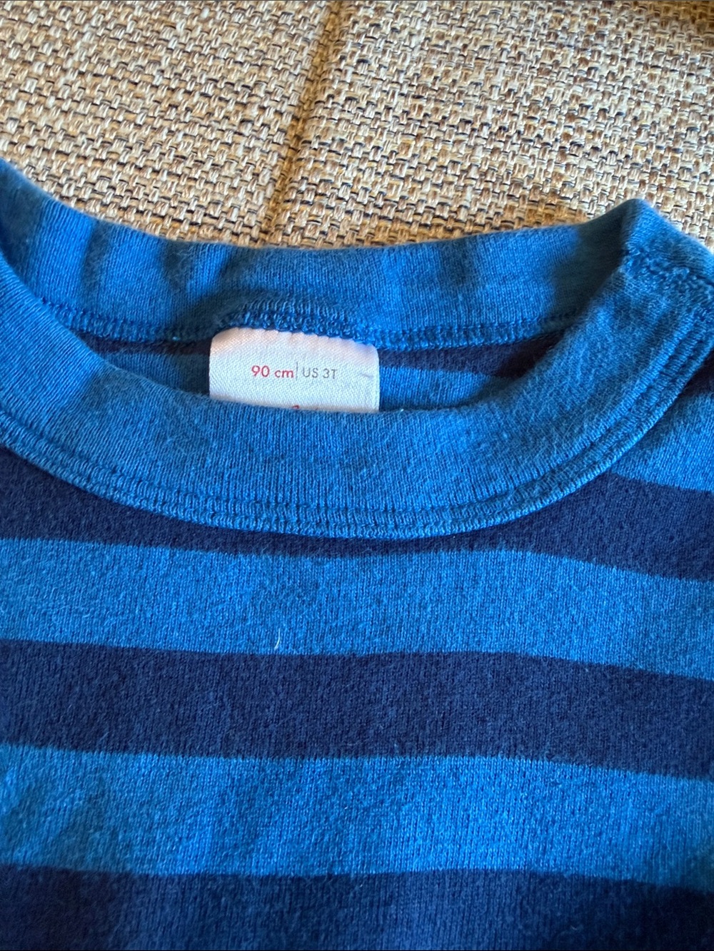 Hanna Andersson Blue and Navy Striped Kids Pajama Set - Picture 5 of 5
